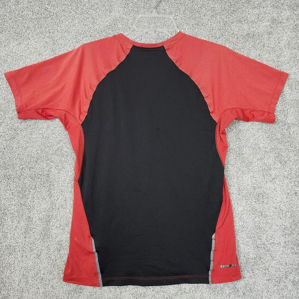 The North Face Shirt Mens Small Red FlashDry Short Sleeve Running Athletic Top